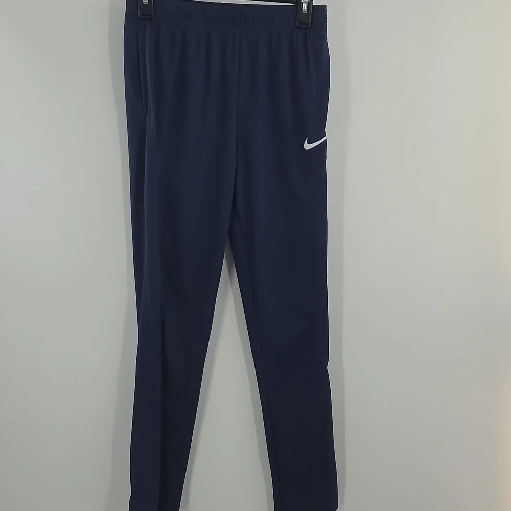 Nike Dark Blue Track Pants with White Logo